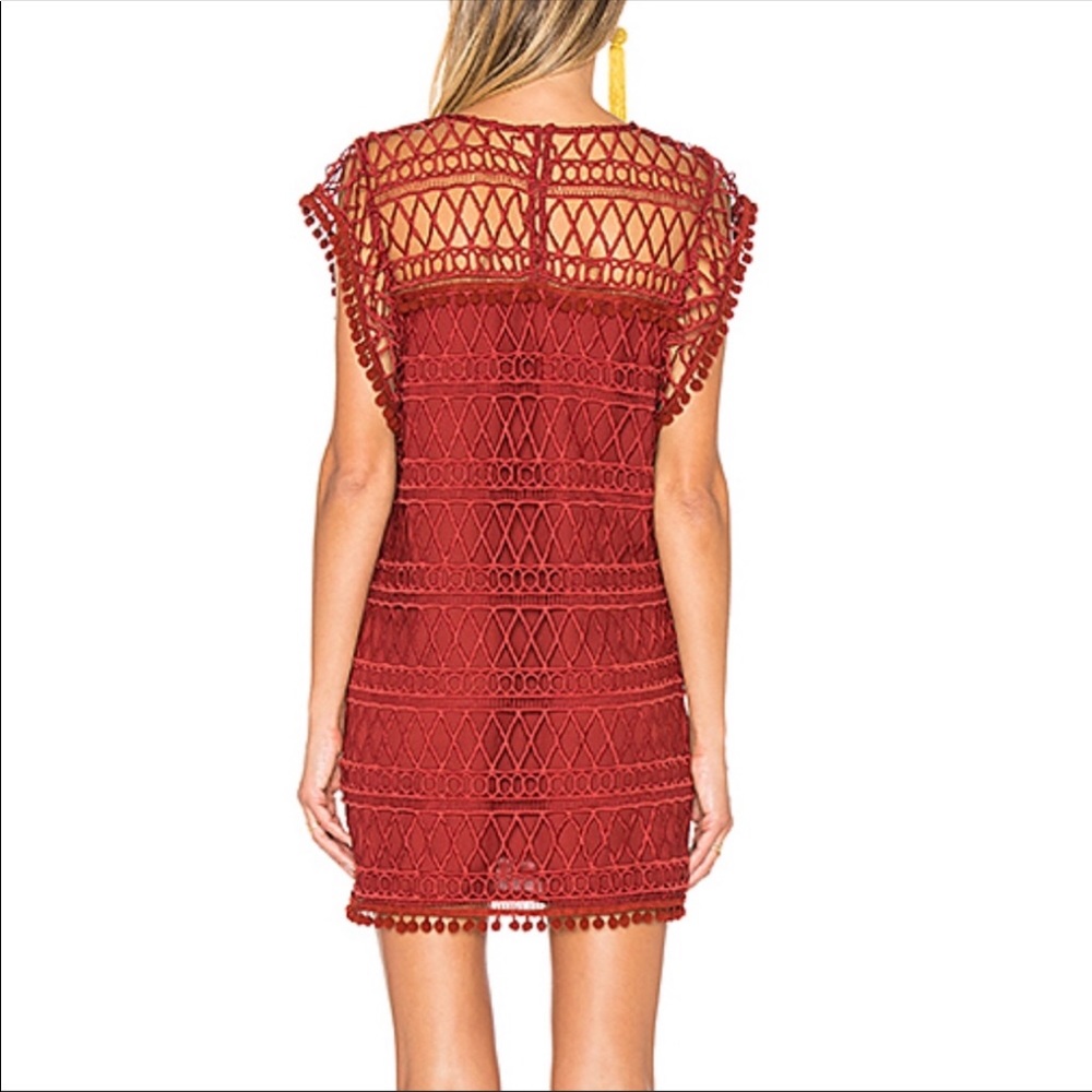 🎉HP🎉Tularosa Lace Pom Pom Sleeve Mini Dress - Picture 3 of 7